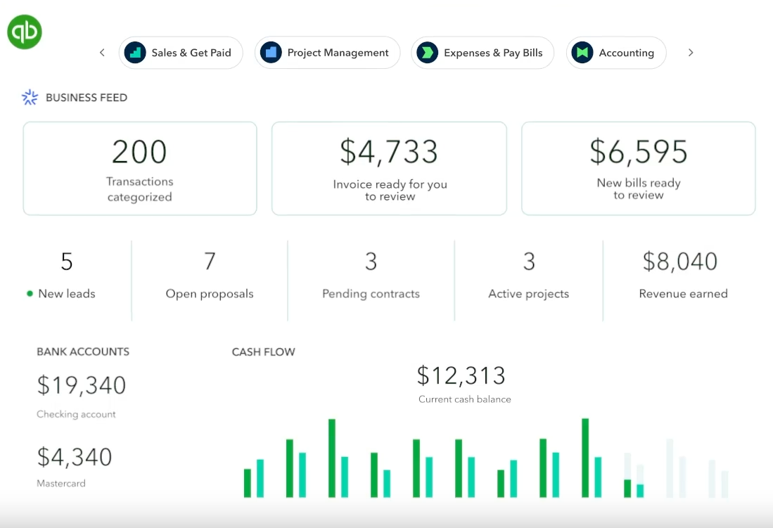 A Business Feed on QuickBooks