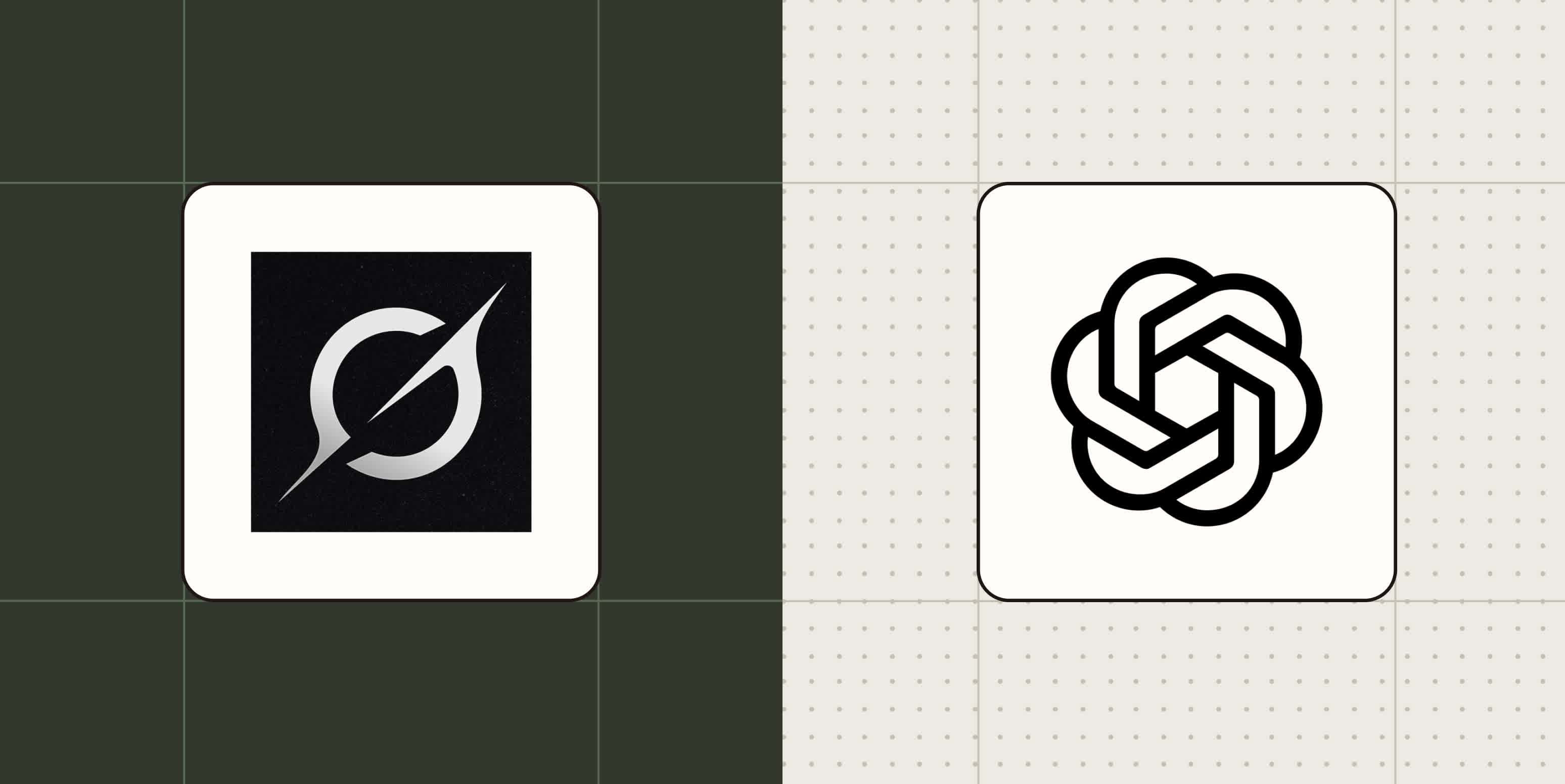 Hero image with the Grok and ChatGPT logos