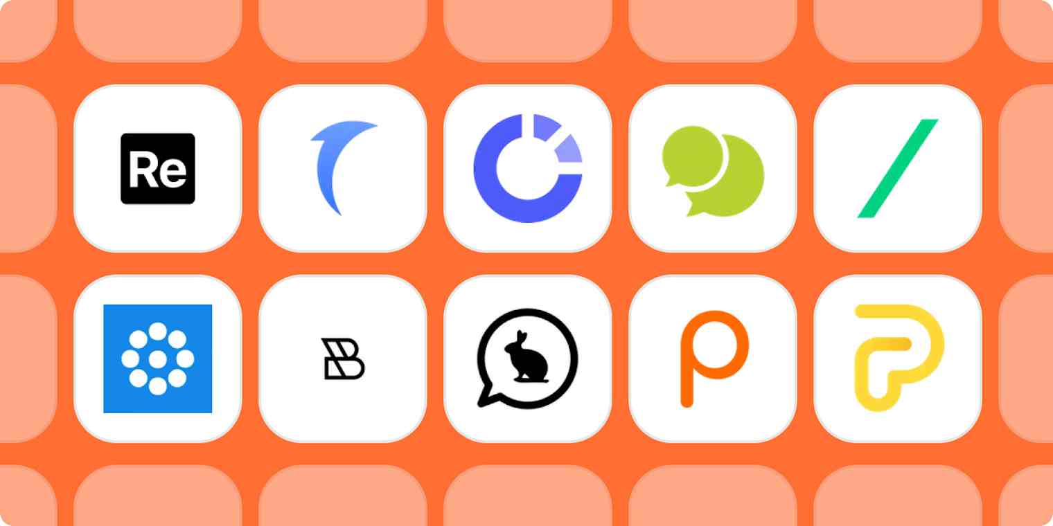 Launch logos on an orange background