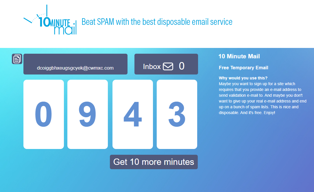 10 Minute Mail