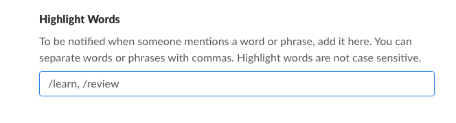 Slack Highlight Words