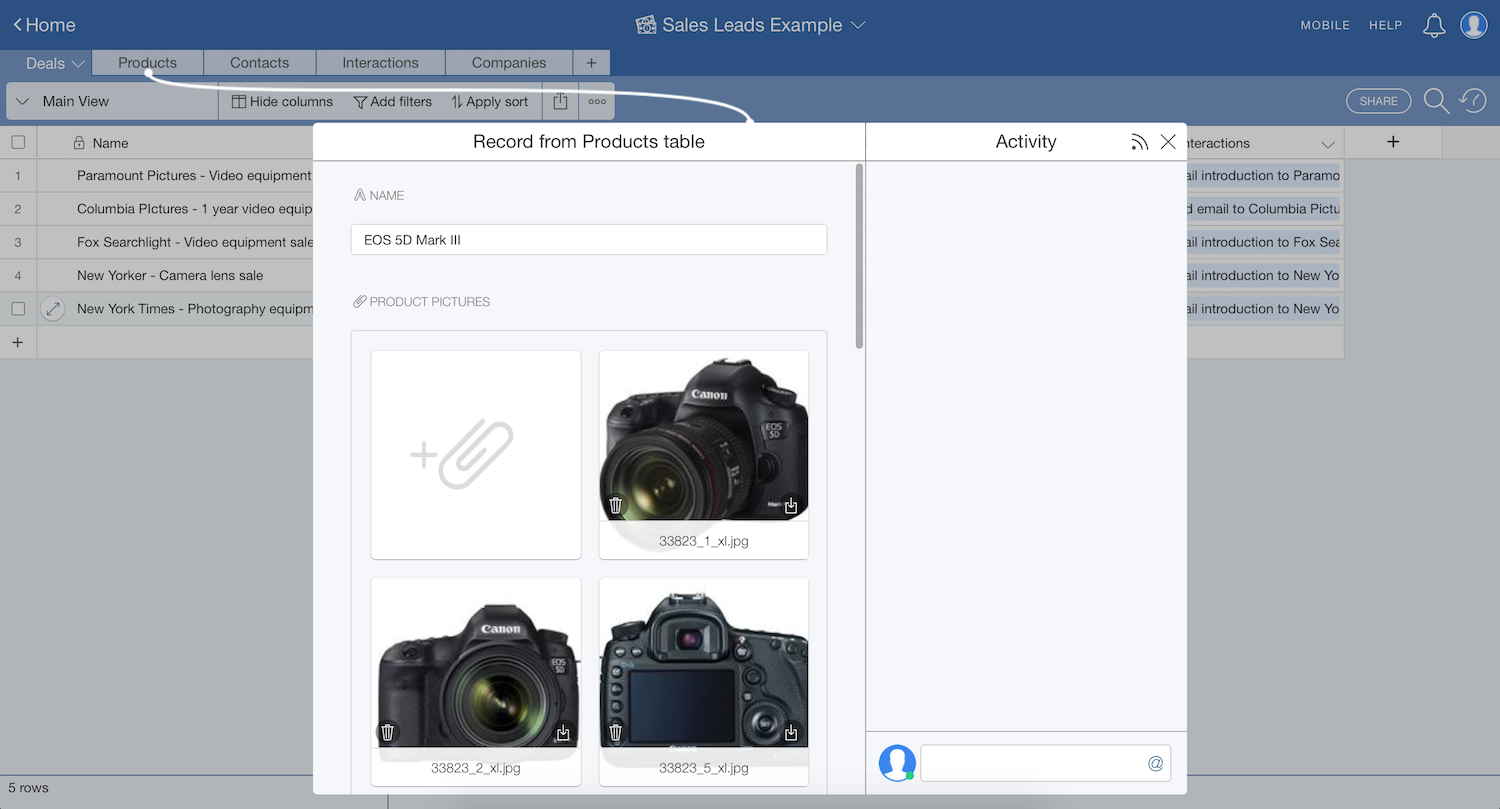 Airtable screenshot
