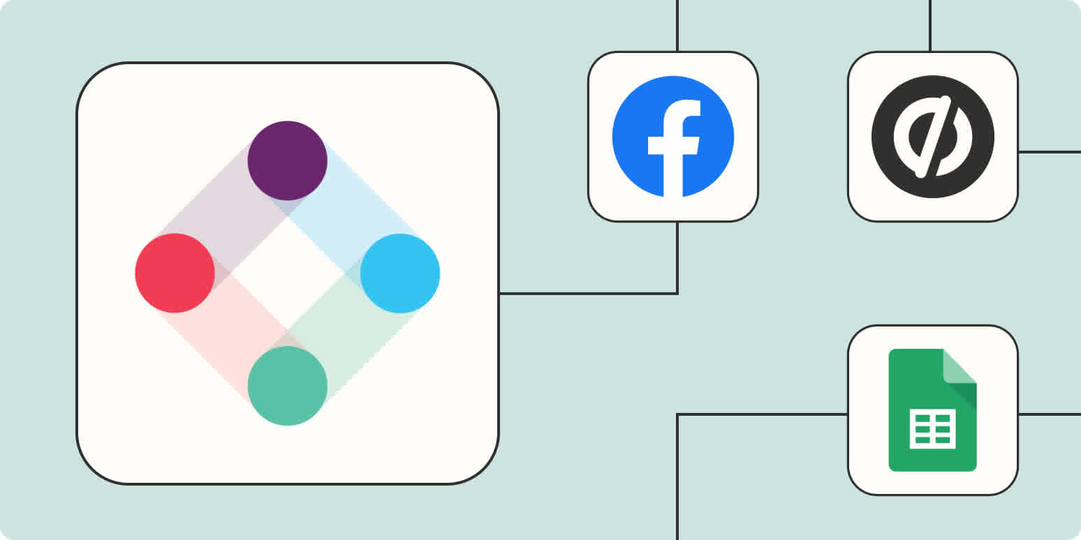 A hero image of the Iterable app logo connected to other app logos on a light blue background.