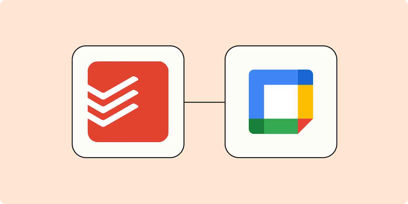 The Todoist and Google Calendar logos