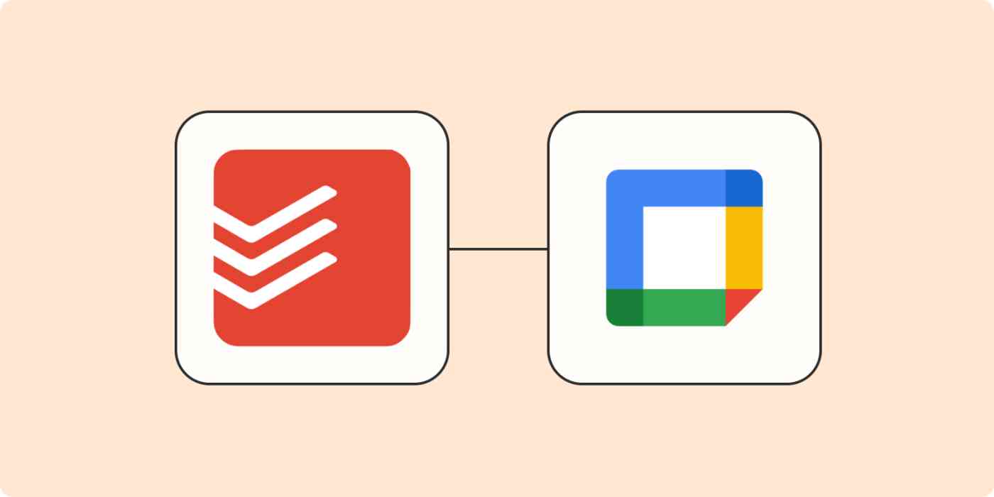 The Todoist and Google Calendar logos