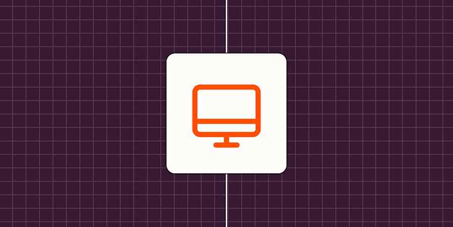 Hero image with an icon representing a computer
