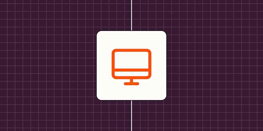 Hero image with an icon representing a computer