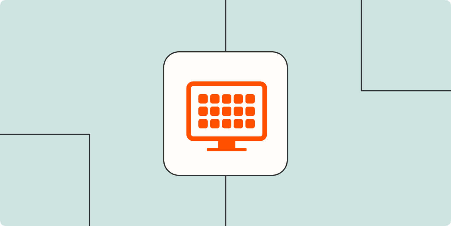 Hero image with an icon of apps on a computer