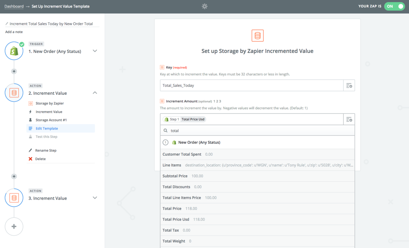 Shopify auto-generated reports Zapier