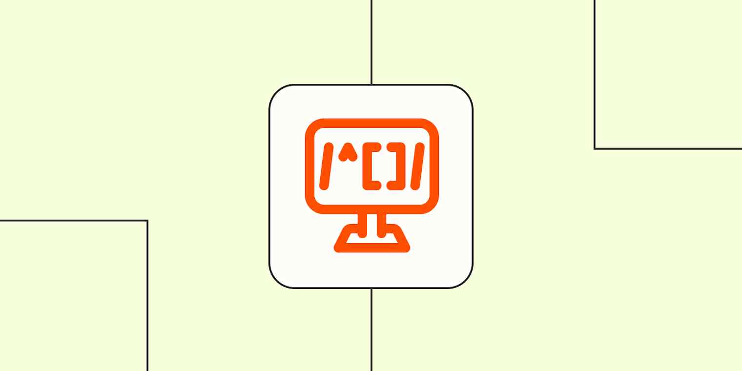 Hero image with an icon representing regex