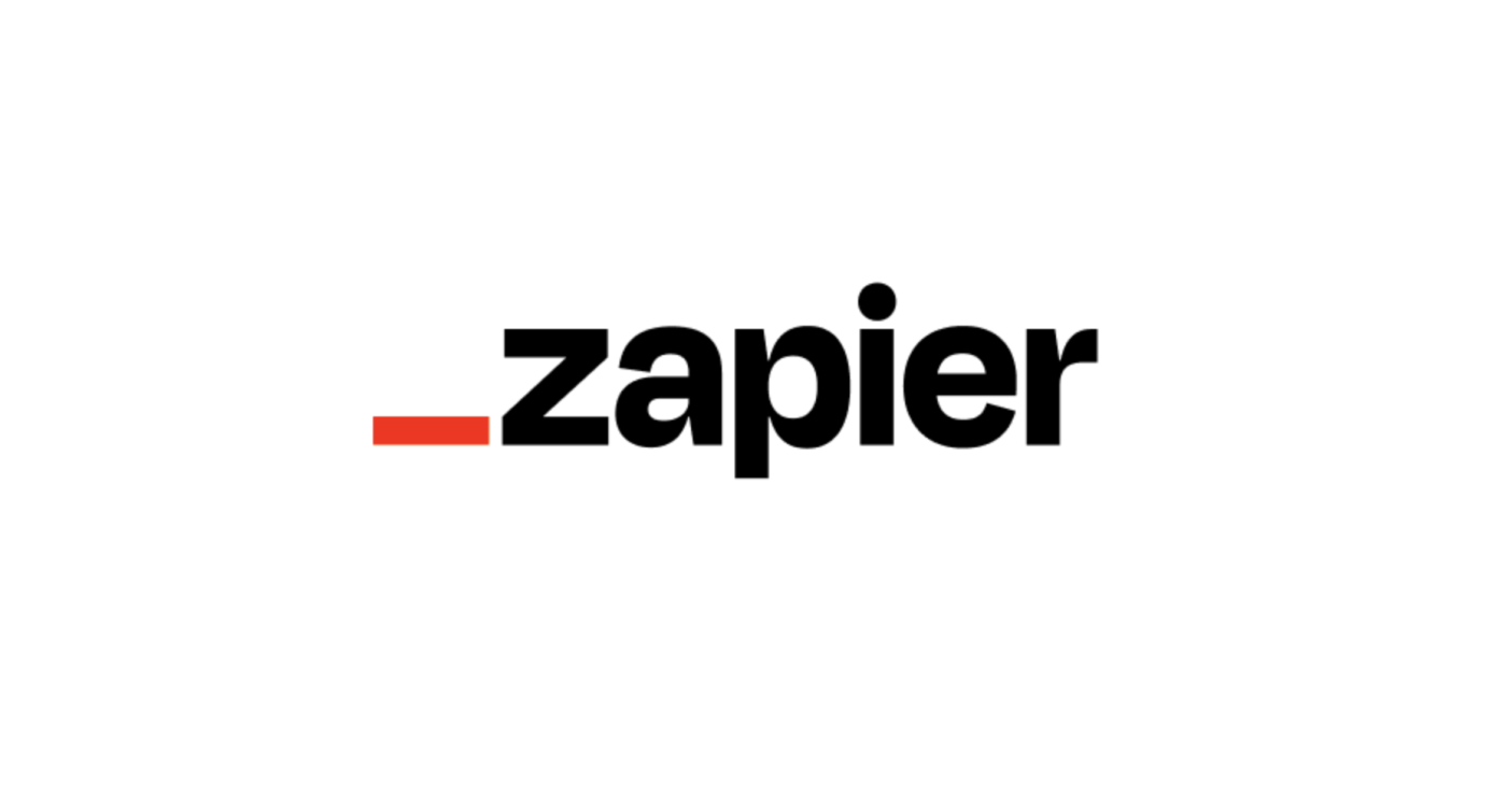 Zapier's new logo: an orange underscore, followed by the word Zapier