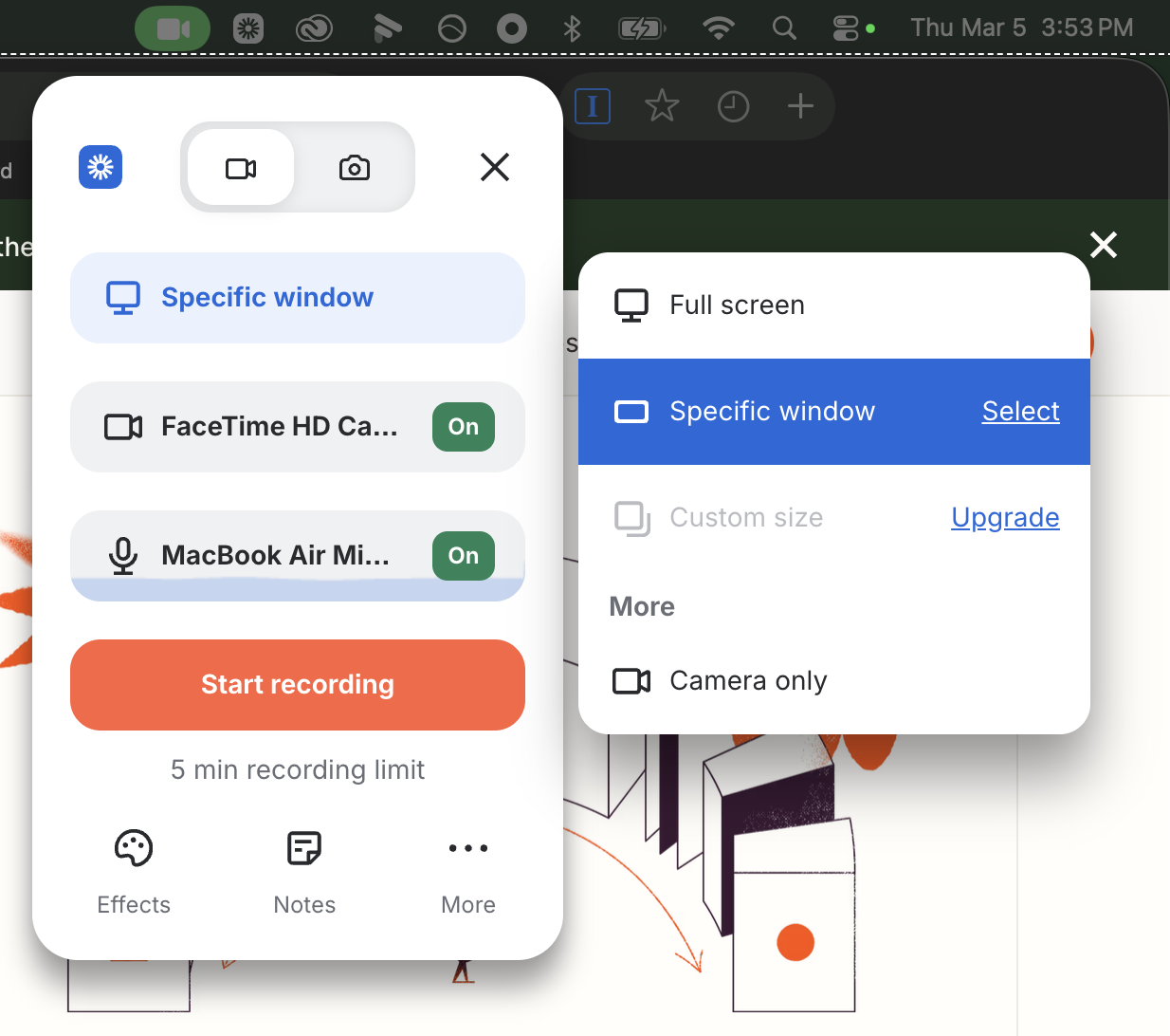 Loom, our pick for the best team collaboration software for screen recording.