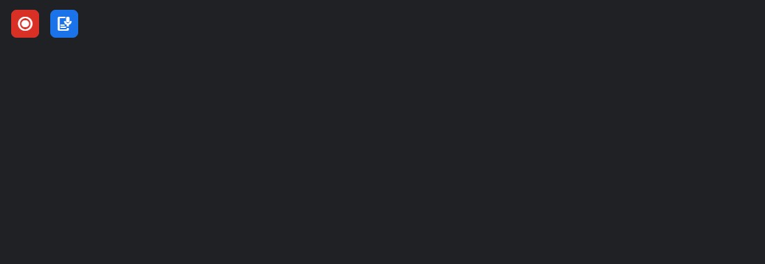 Screenshot of the Google Meet recording icons in the top left corner of the screen