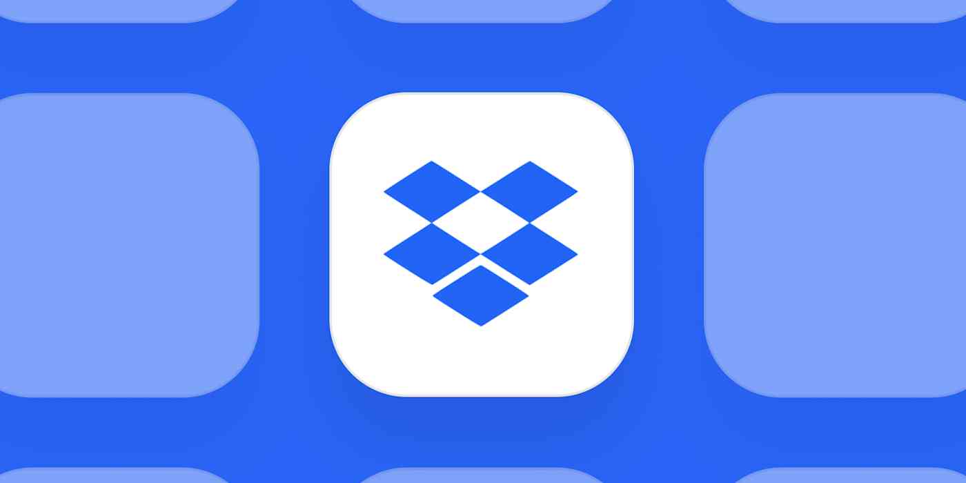 Hero image for app of the day with the Dropbox logo on a blue background