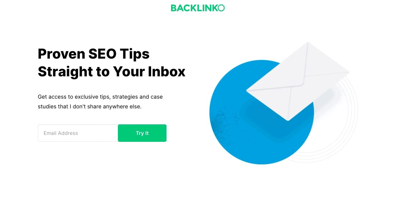 Backlinko, our pick for the best marketing newsletter for SEO