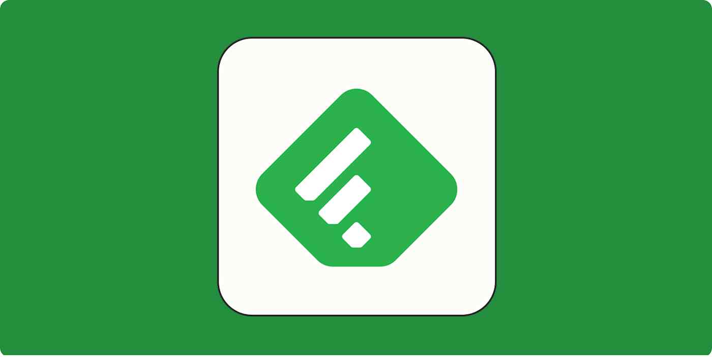 Hero image with the Feedly logo