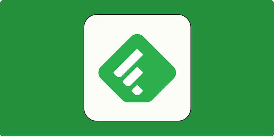 Hero image with the Feedly logo