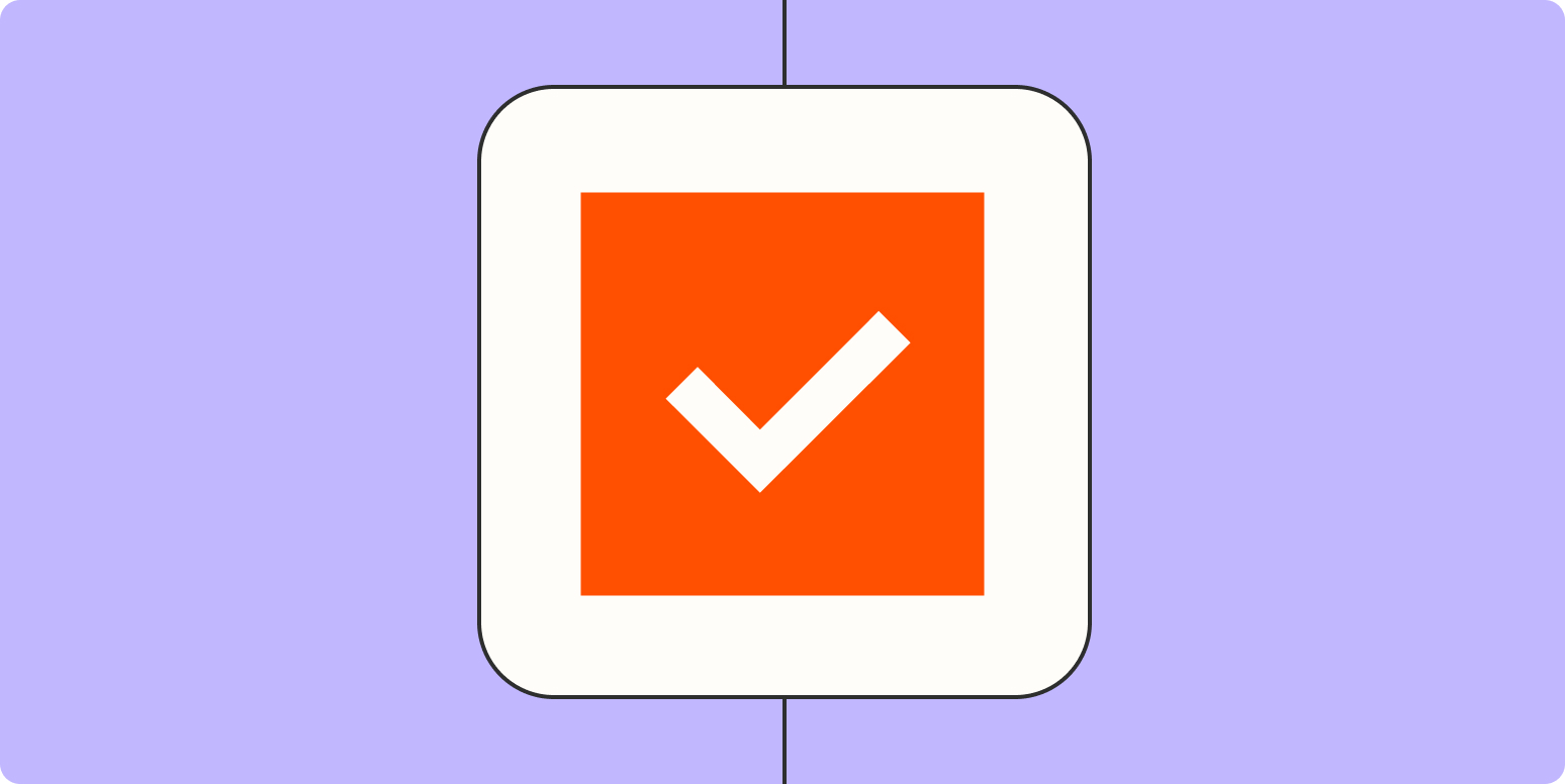 Hero image with and icon of a check mark