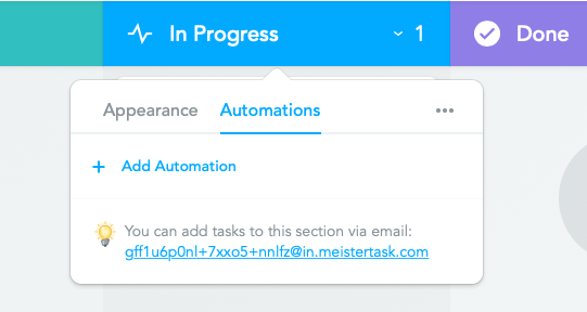 Add automations button