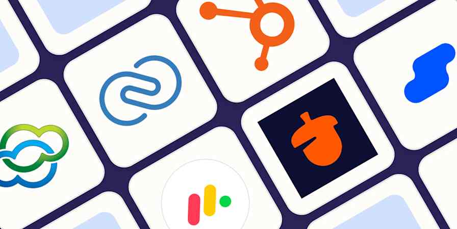 Hero image with the logos of the best CRMs for small business