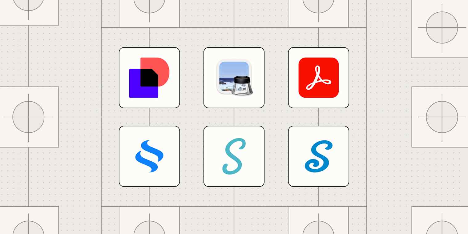 Hero image with logos of the best digital signature apps