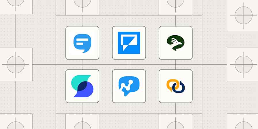 A hero image with the logos of the best SMS apps