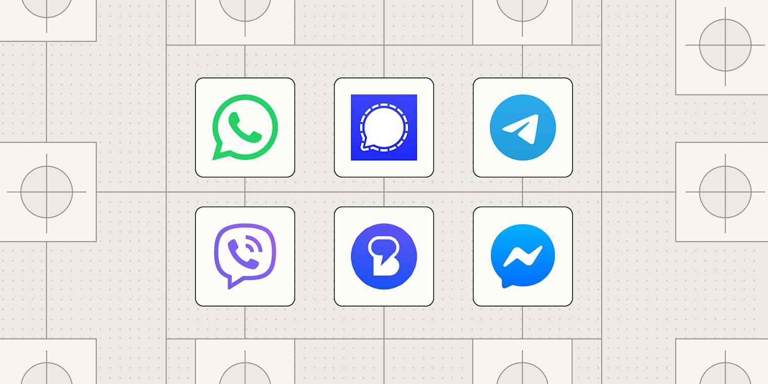 Hero image with the logos of the best texting apps