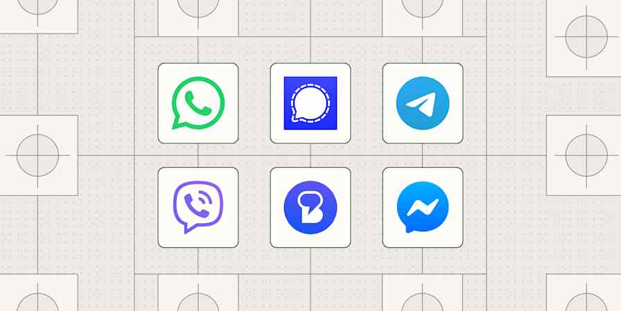 Hero image with the logos of the best texting apps