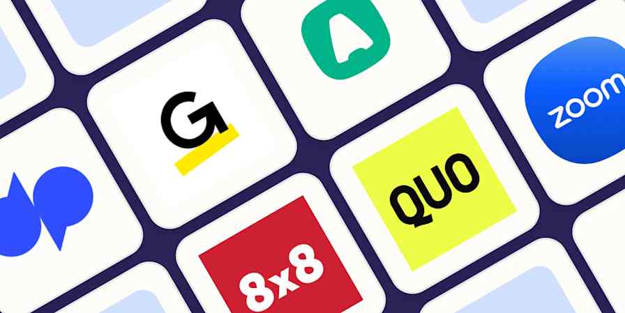 Hero image with the logos of the best VoIP software