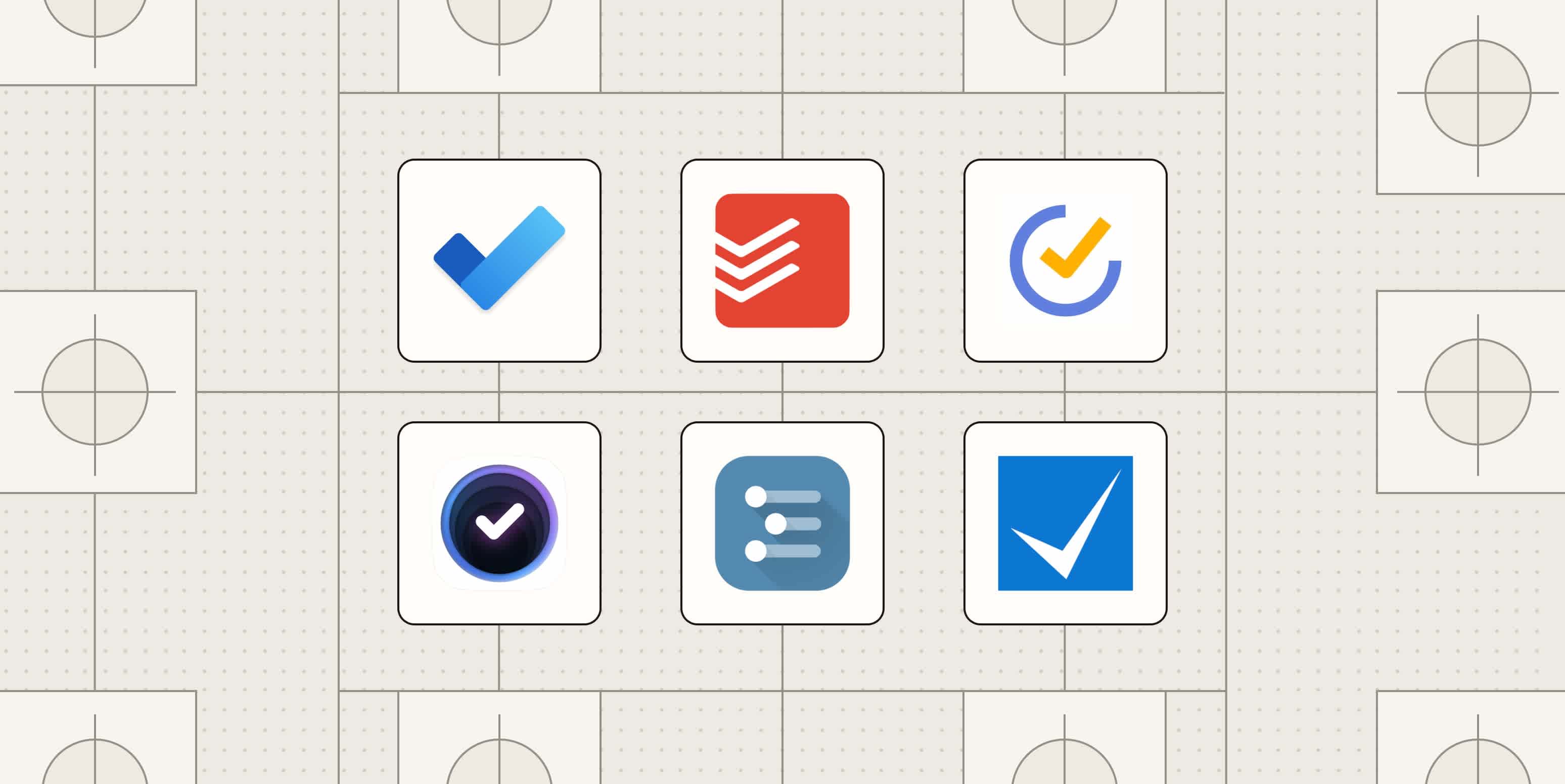 Hero image with the logos of the best Windows to-do list apps
