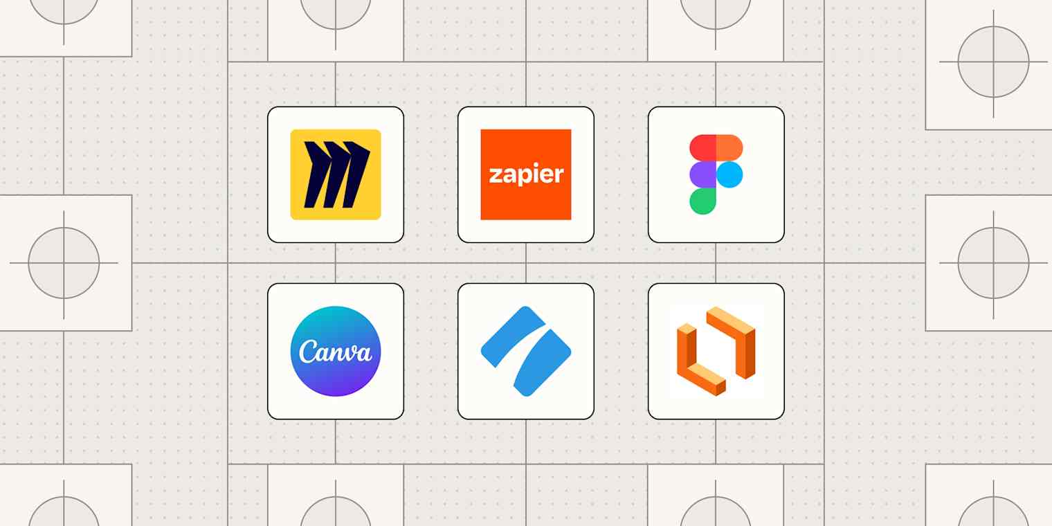 Hero image with the logos of the best process mapping tools