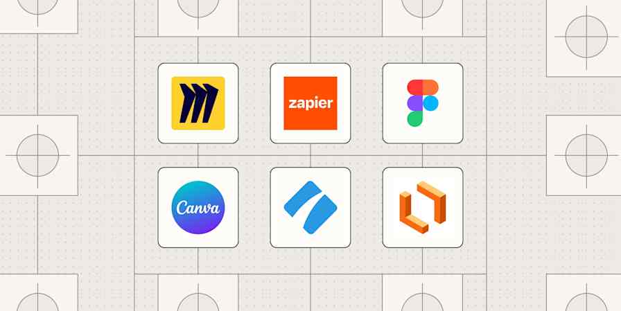 Hero image with the logos of the best process mapping tools