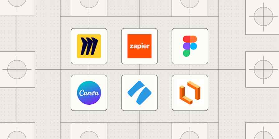 Hero image with the logos of the best process mapping tools