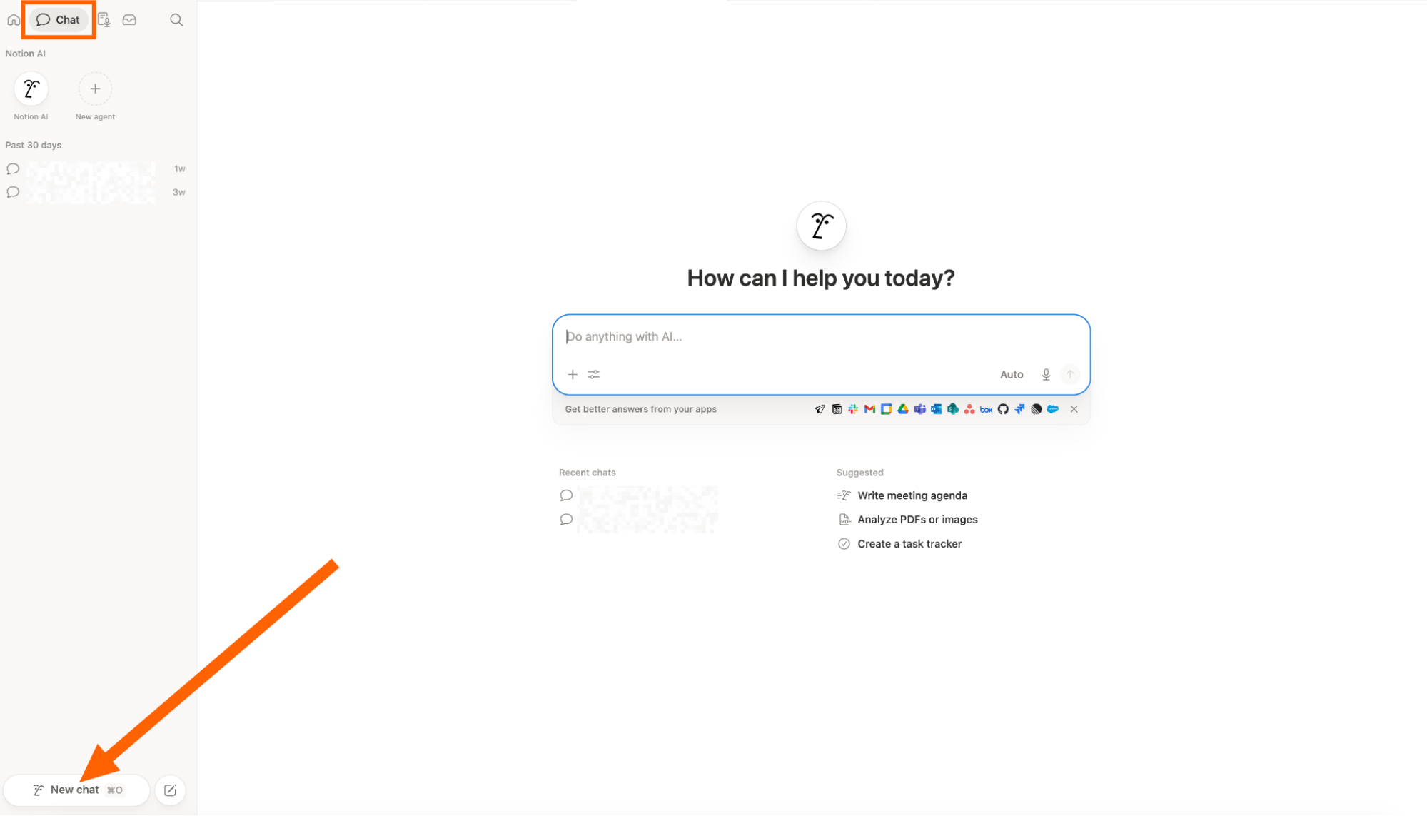 New Q&A conversation with Notion AI. 