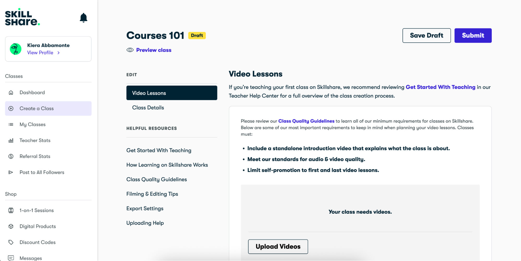 Skillshare, our pick for the best online course marketplace for teaching creative skills