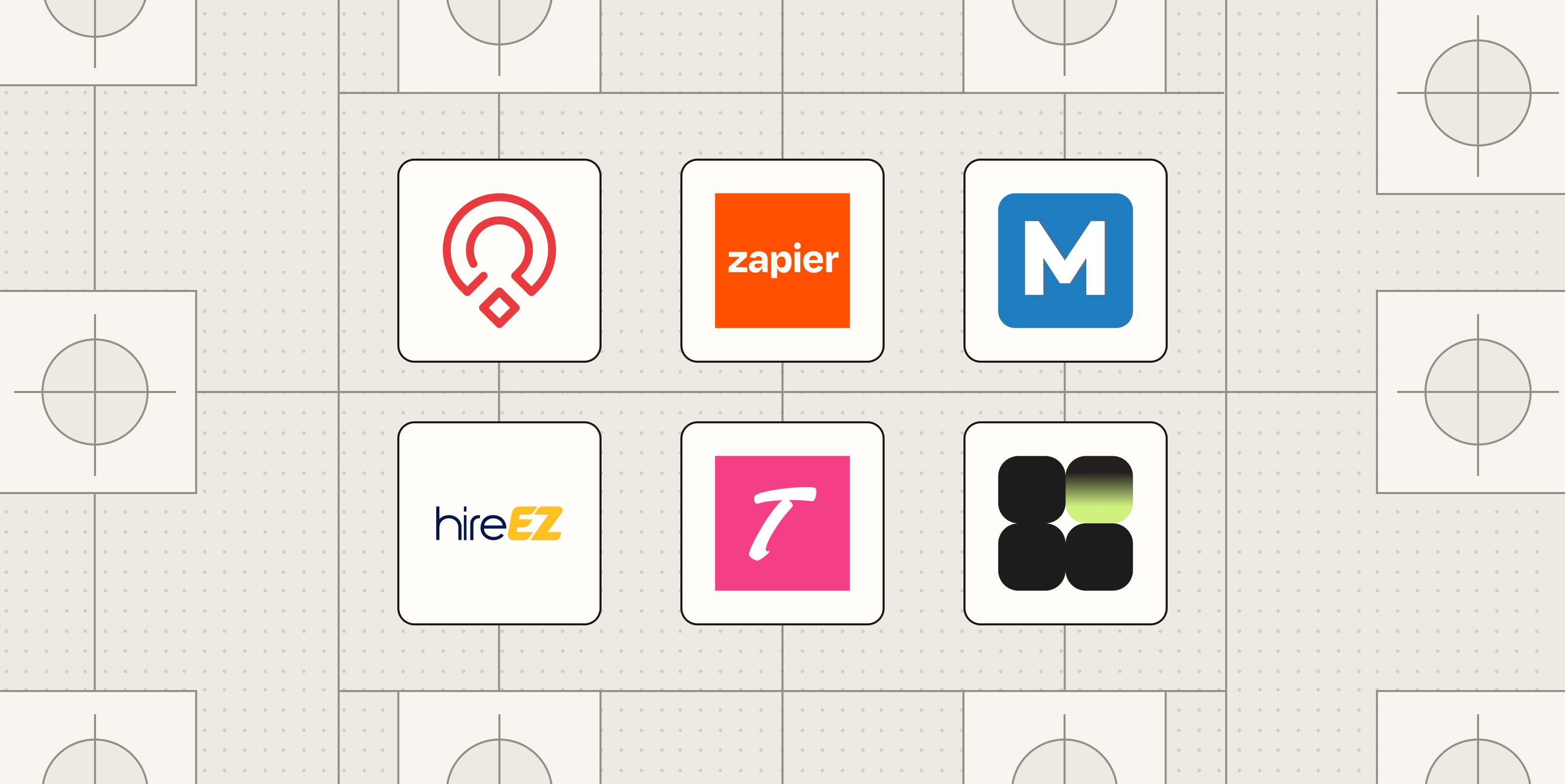 Hero image with the logos of the best AI recruitment software