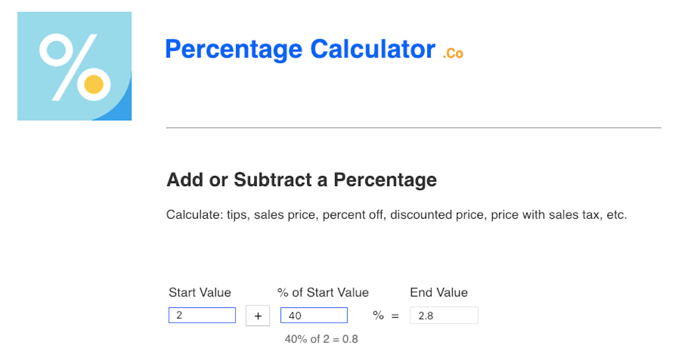 percentage calculator