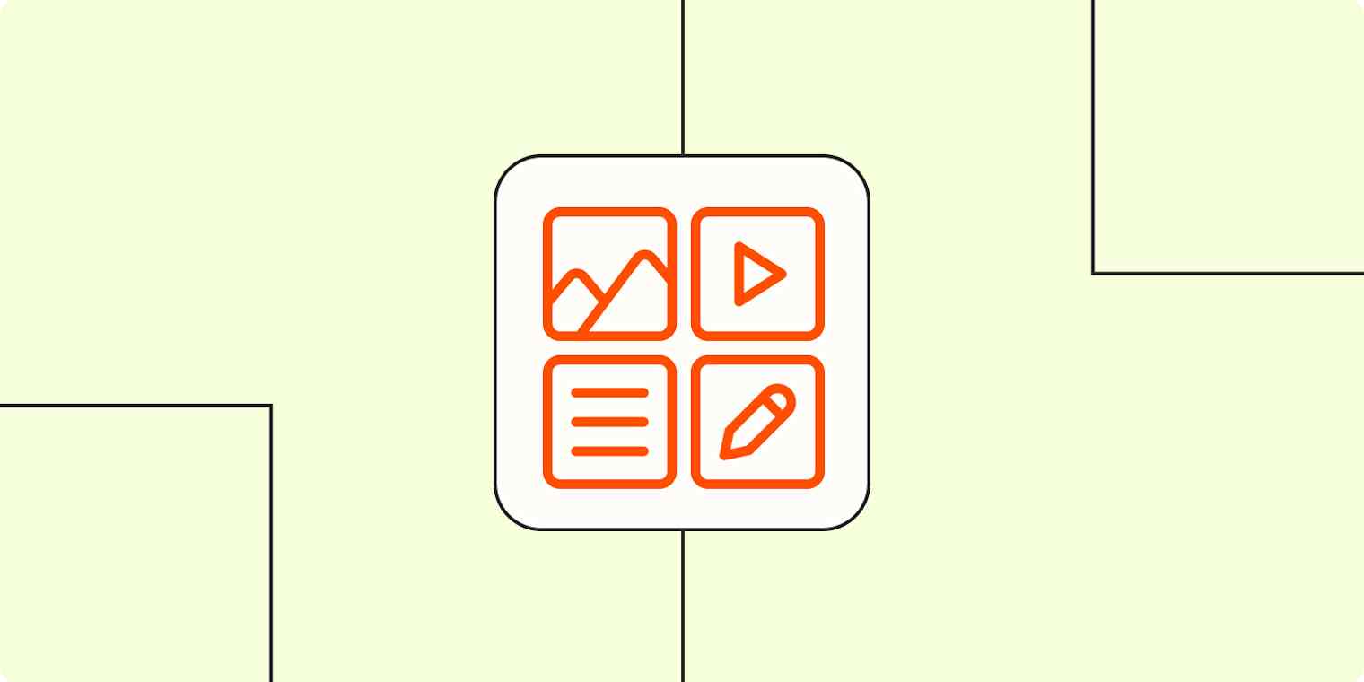 Hero image with an icon representing content marketing