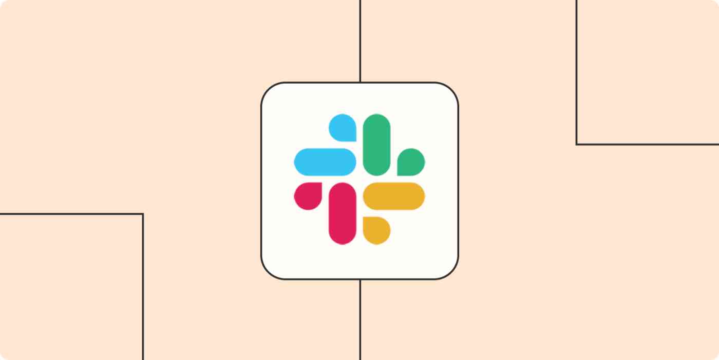 A hero image featuring the logos for Slack and Zapier