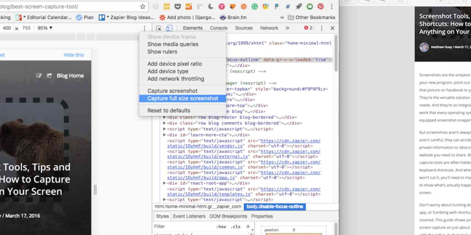How to Take a Full-Page Screenshot