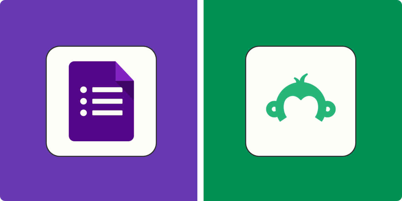 Hero image with the logos of Google Forms and SurveyMonkey