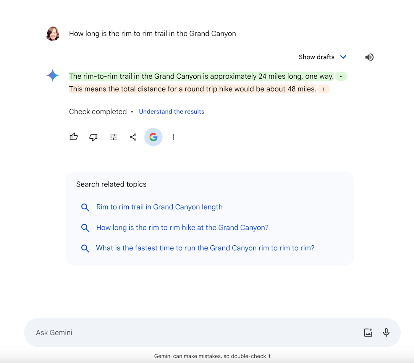 Conversation with Google Gemini. 