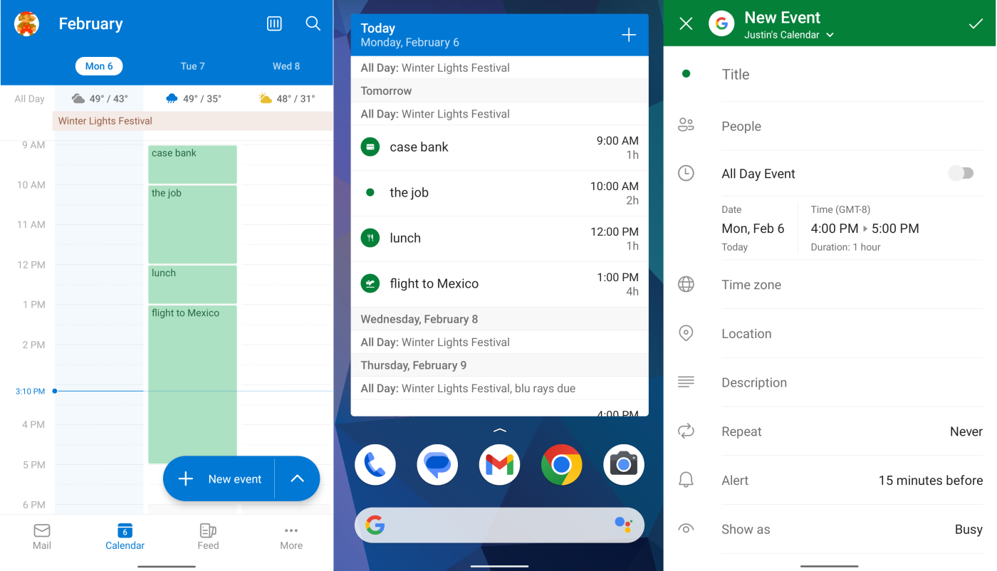 Microsoft Outlook for Android, our pick for the best Android calendar app for Exchange users and Microsoft loyalists
