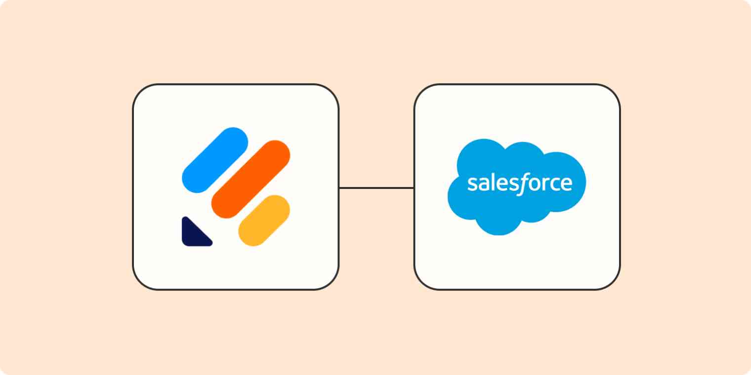 The logos for JotForm and Salesforce