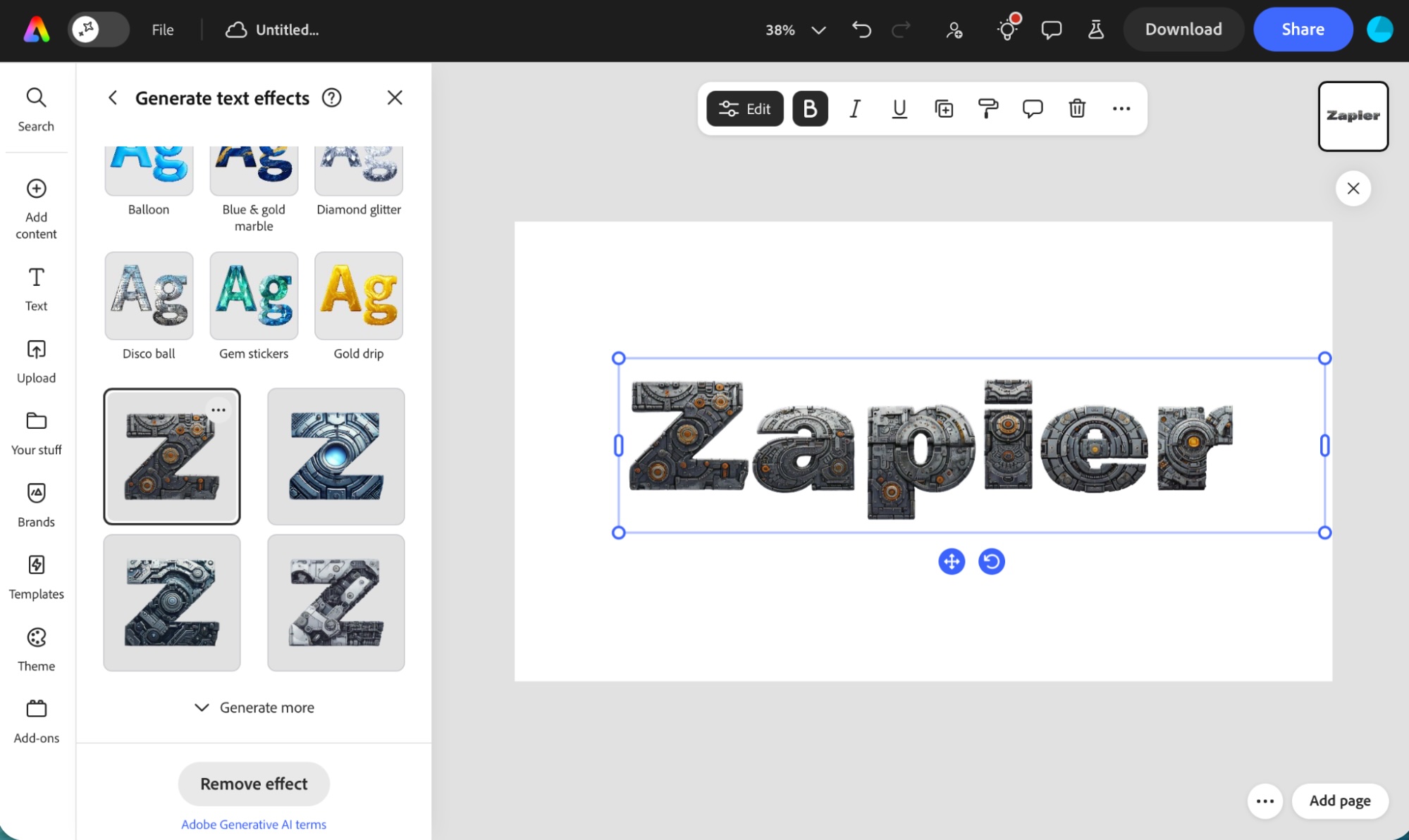 Firefly, an AI art generator from Adobe