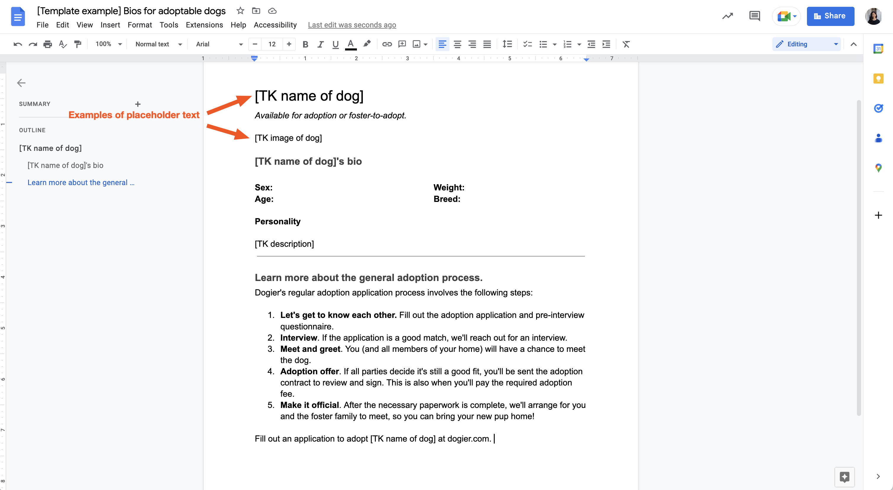 How do I upload a template to Google Doc?