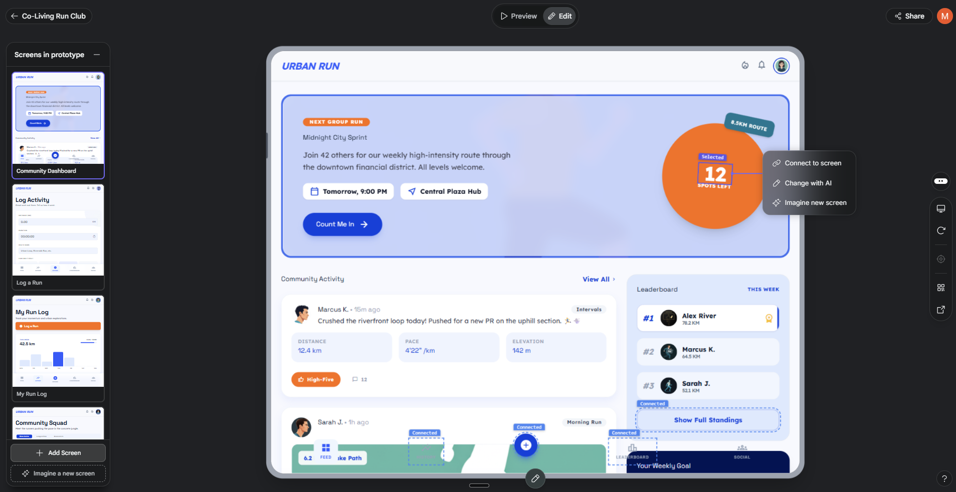Instant Prototype in Google Stitch