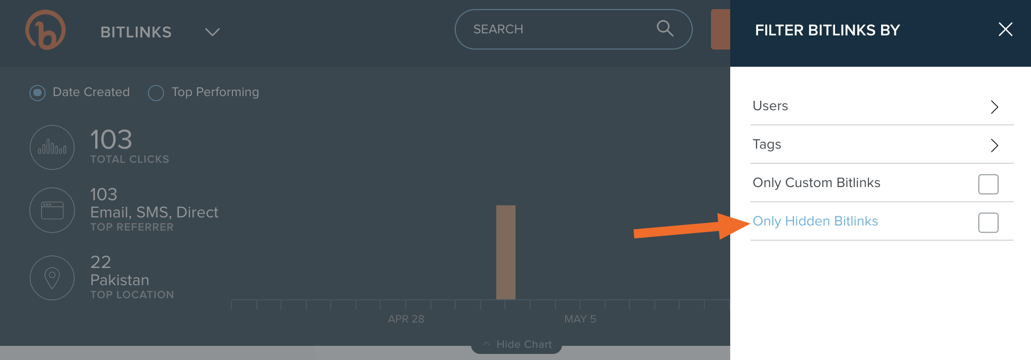 Hidden Link in Bitly