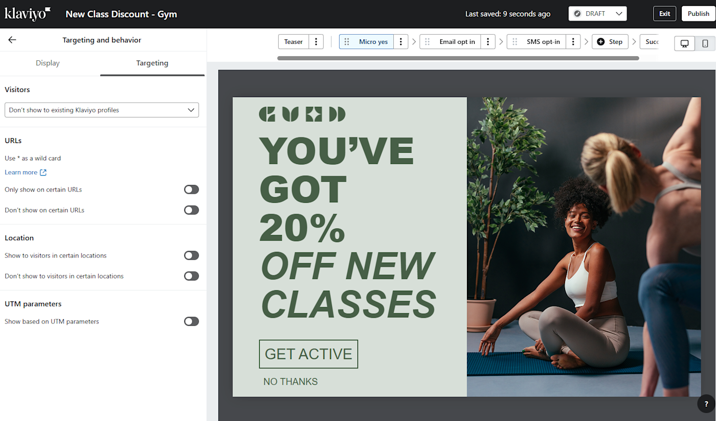 Klaviyo smart forms