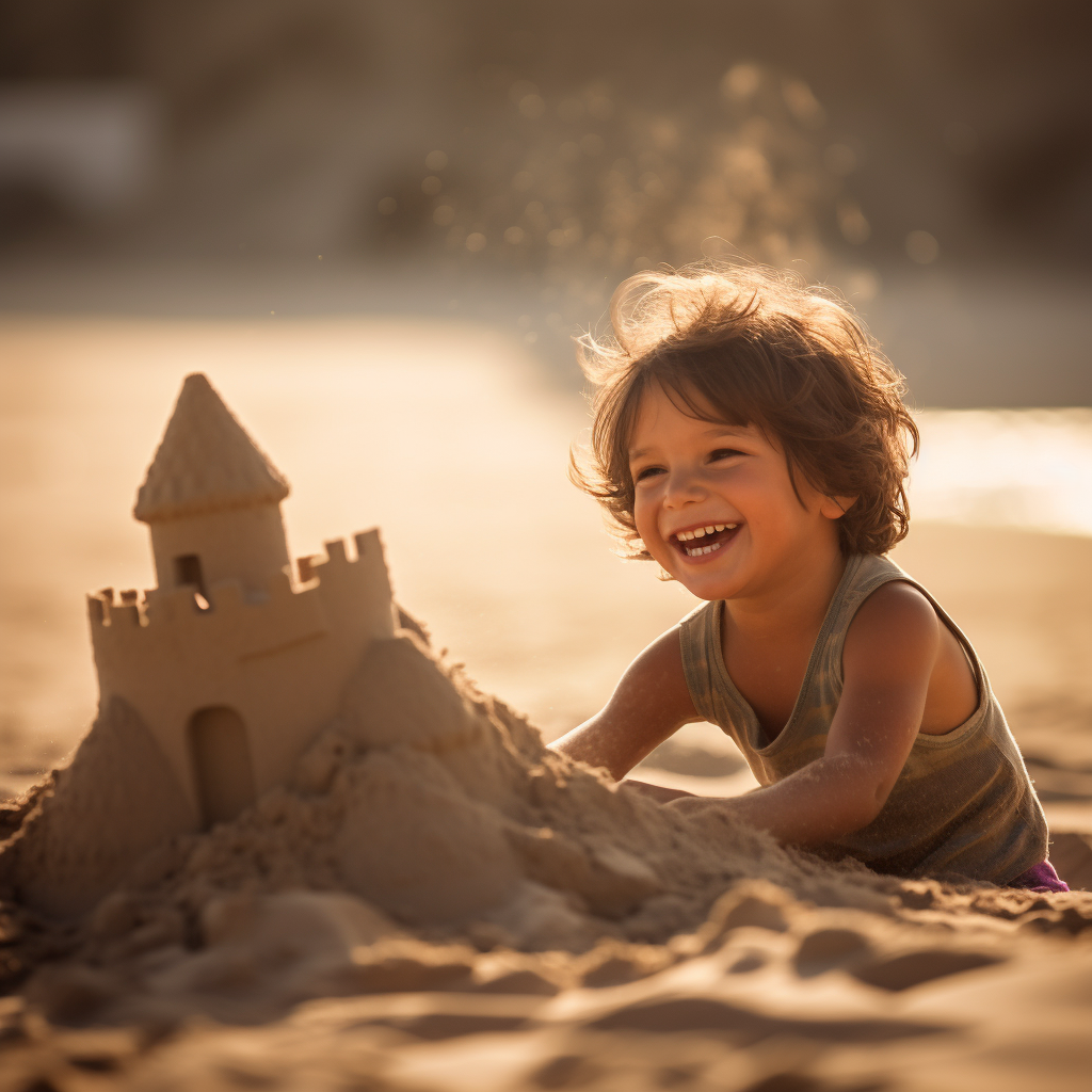 Premium AI Image  Artistic image of Boy anime on the beach